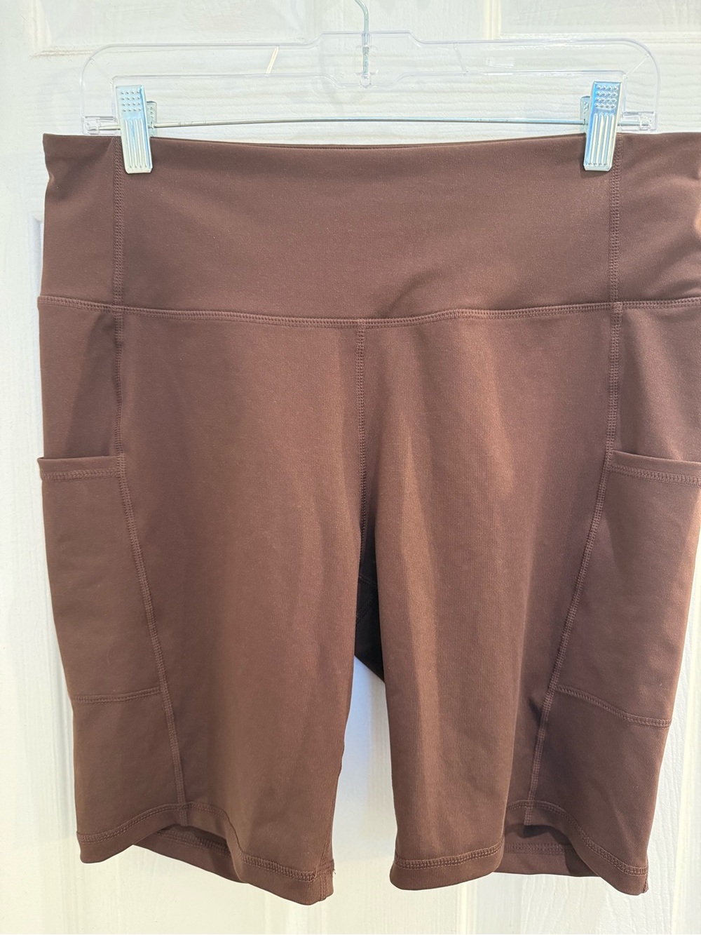 NWOT 8 inch Brown BALEAF Athletic Bike Shorts with Side Pockets Size XL